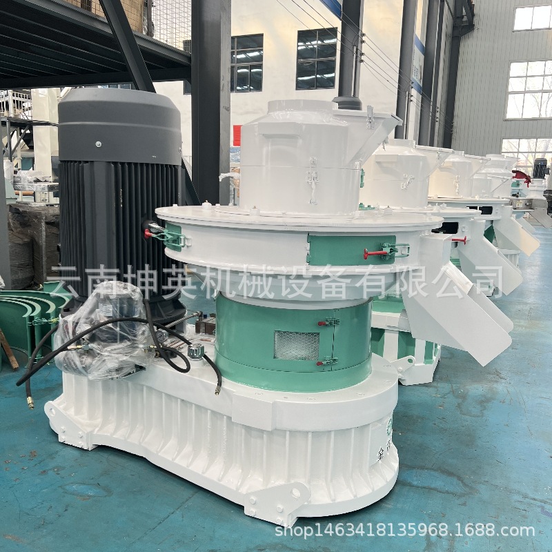 德宏州锯末木屑秸秆燃烧颗粒设备 陇川小型环模颗粒机全套生产线