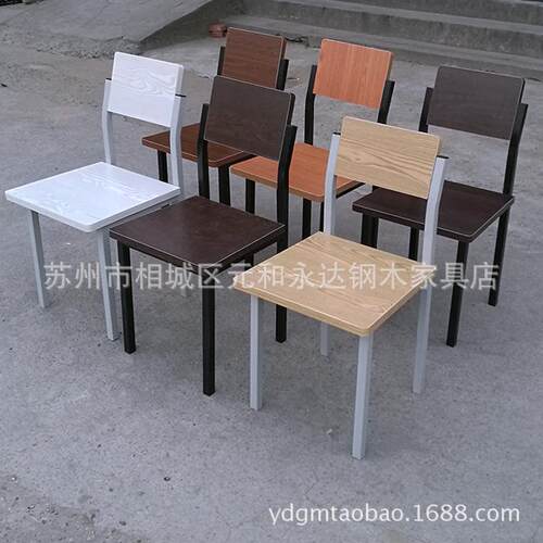 家铁艺中式靠硬板椅厂 CY001村直供小吃店快餐背桌椅美丽乡餐桌椅