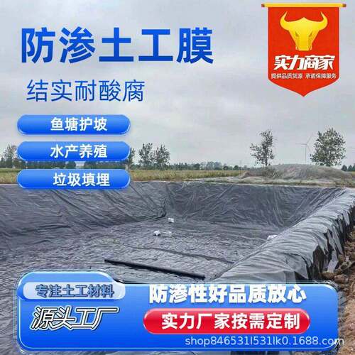 化学反应池土工氧化塘污水调节池防渗1.mm膜国膜标hdp5RKSe土工膜