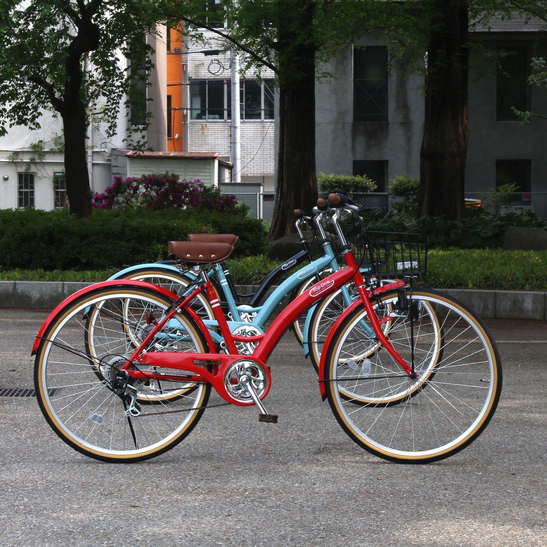 出口日本TOPONE 26寸复古怀旧自行车变速轻便休闲单车成人通勤