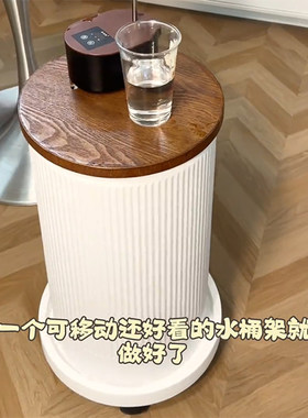 已打孔DIY茶吧机可移动茶台家用自动下置水桶餐边柜饮水机茶水柜