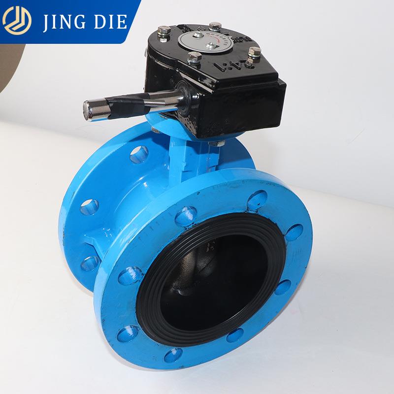 厂家供应涡轮法兰蝶阀 D341X加厚软密封气动球墨铸铁涡轮法兰蝶阀