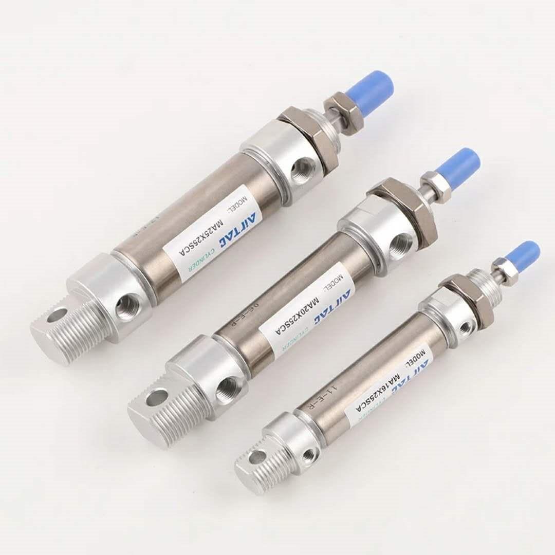 AirTAC亚德客不锈钢迷你气缸MAC32X25X50X75X100X125X150X175SCA
