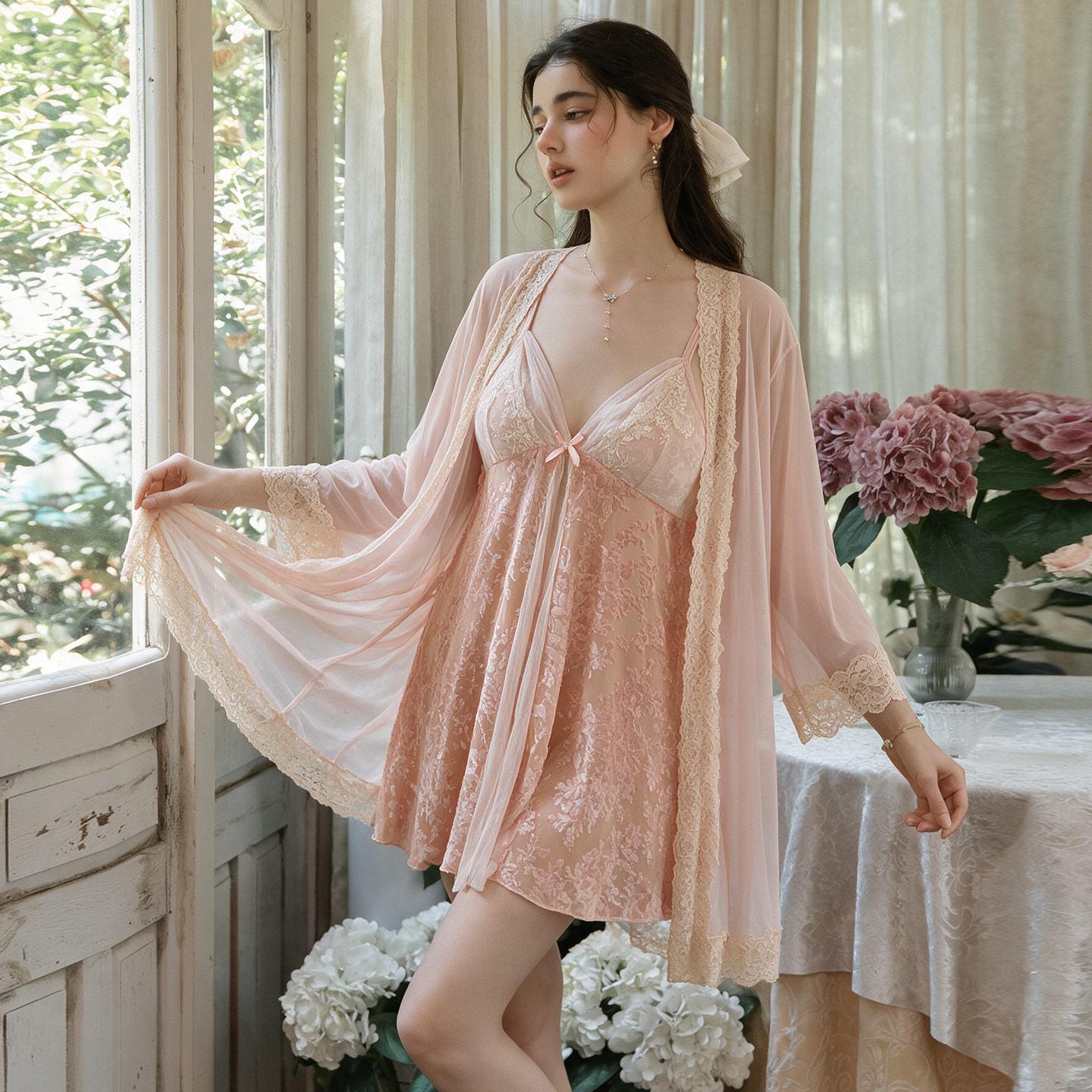 闻柔性感睡衣女款纯欲风秋冬季