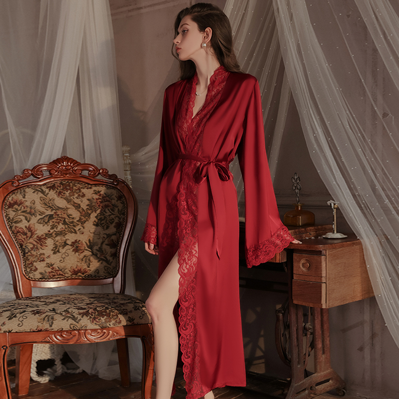 闻柔性感风女款睡袍冰丝纯欲高级