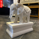 汉白玉石象一对风水象石头雕塑大象吸水招财客厅镇宅石像门口摆件