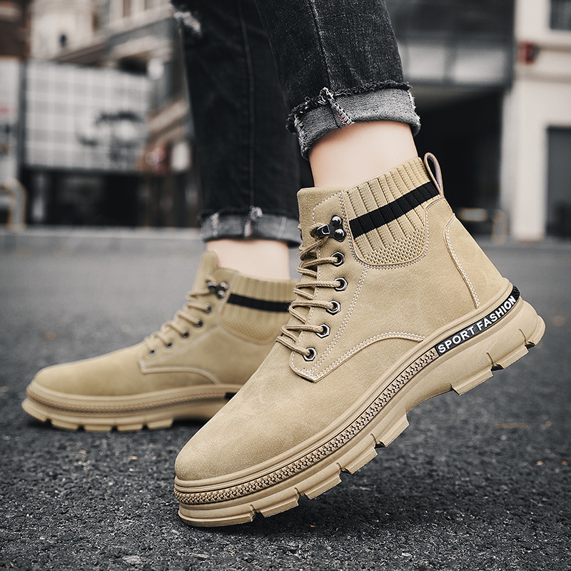2021秋季新款高帮男潮透气马丁靴