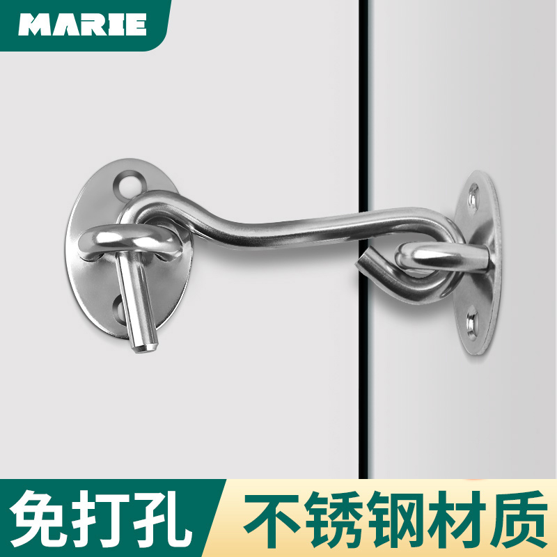 插销门栓锁室内家用通用型门锁免打孔防盗反锁门插销门栓锁门神器