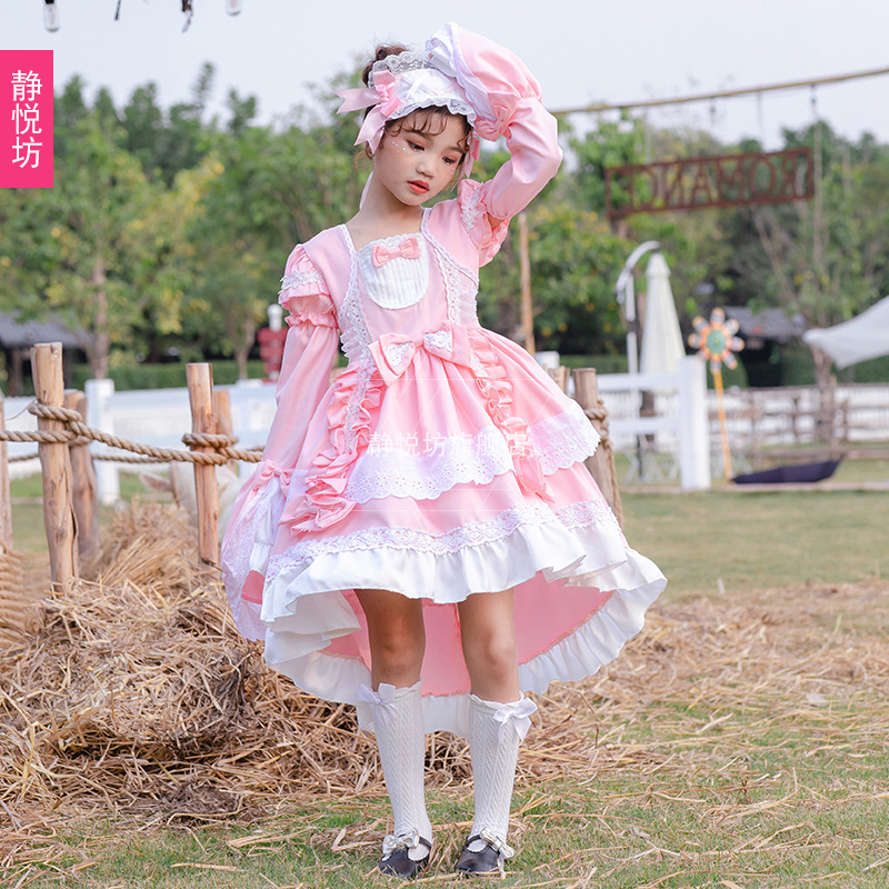 女童cosplay洛丽塔儿童演出服宫廷西班牙公主裙lolita女仆装洋气