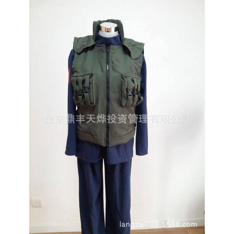 火影忍者衣服cosplay服装上忍阿斯玛大码小码卡卡西COS服装
