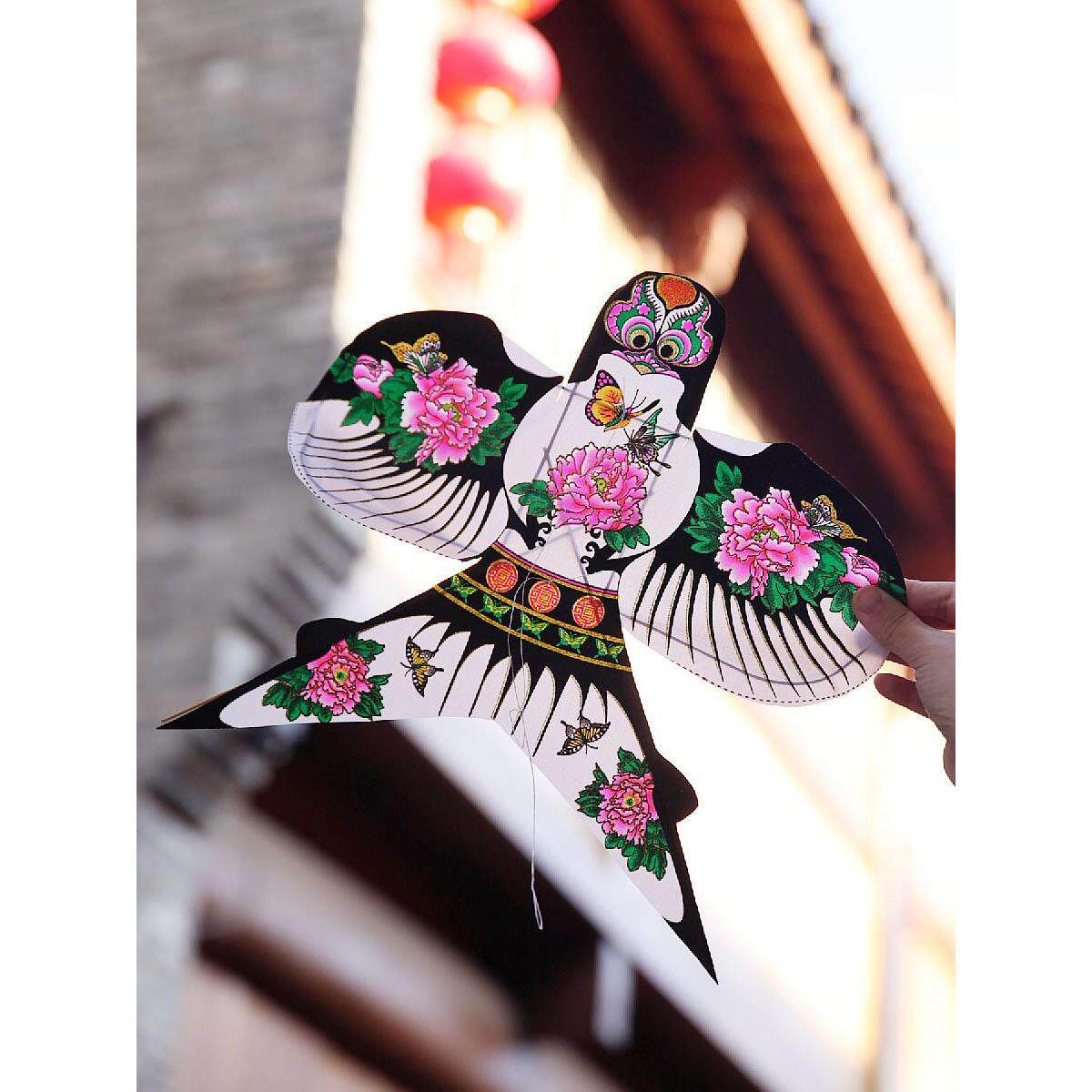 专利产品迷你可放飞纸鸢 非遗民俗手工竹架烫金沙燕子风筝易放飞