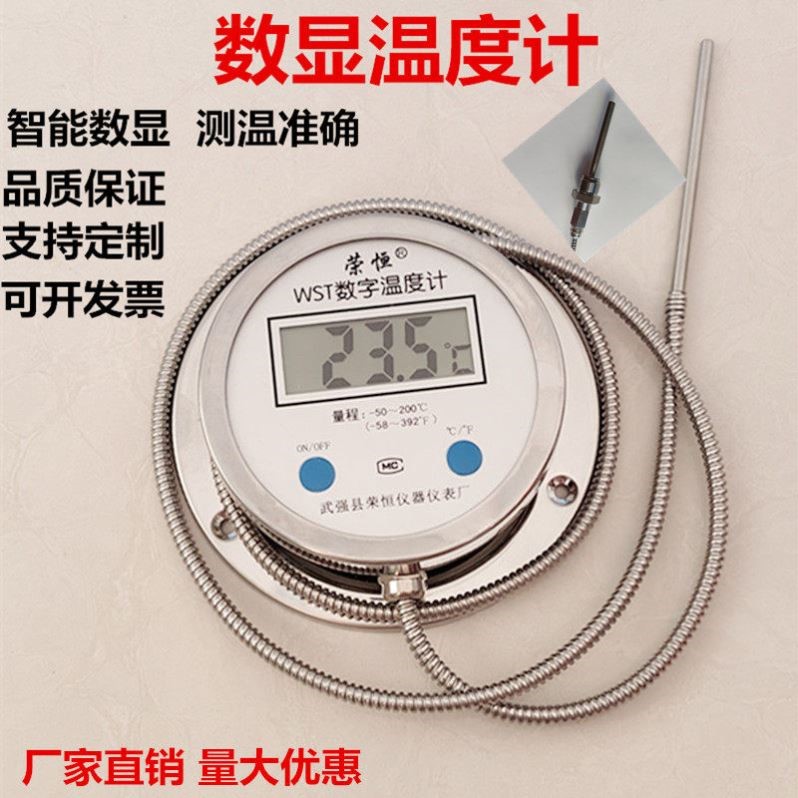 数显温度计高精度工业锅炉测水温糖葫芦熬糖熬药煲汤专用测温表