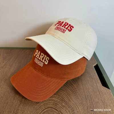 PARIS英文刺绣高品质软顶棒球帽子男女同款东大门韩版潮牌鸭舌帽