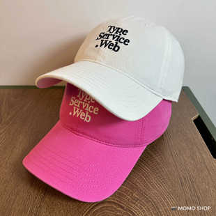 Type Service Web韩版英文刺绣棒球帽时尚百搭男女同款宽檐鸭舌帽