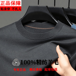 濮院精纺纯羊毛衫男式圆半高领秋冬新款男士羊毛衫针织毛衣男装