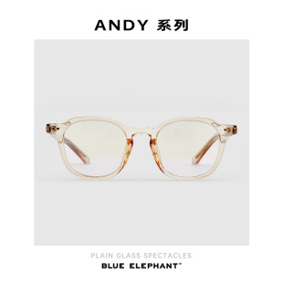 BLUE ELEPHANT韩国NCT李楷灿茶色素颜近视眼镜圆框架ANDY系列配镜