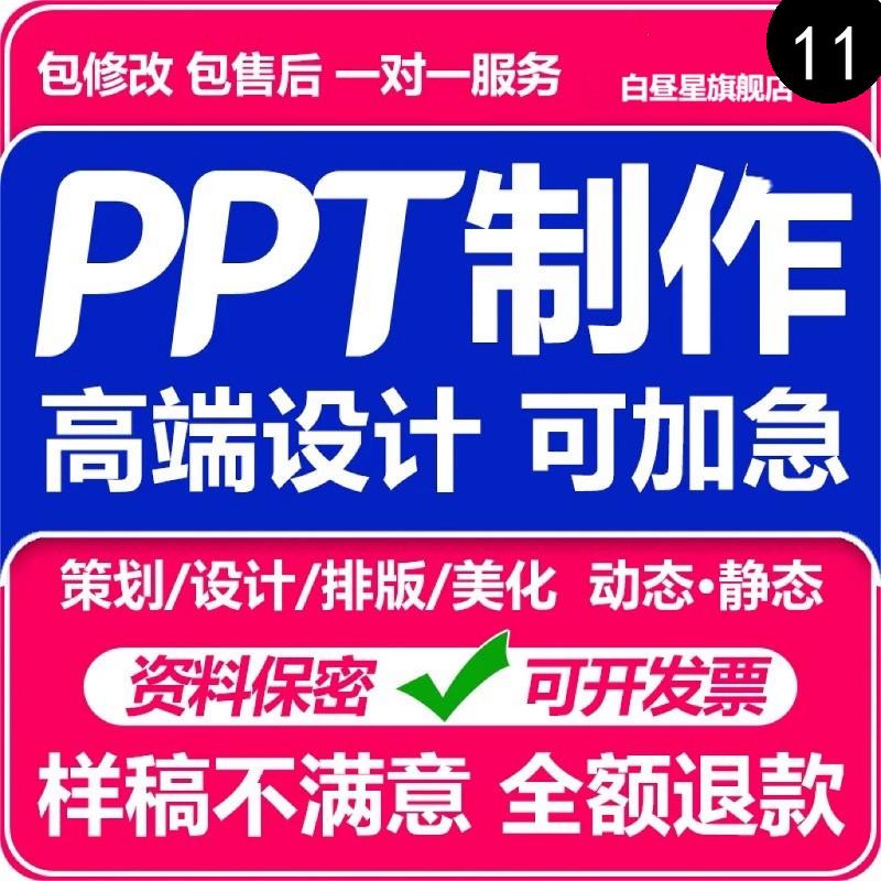 ppt制作代做定制美化修改帮做汇报课件设计排版代作年终总结述职