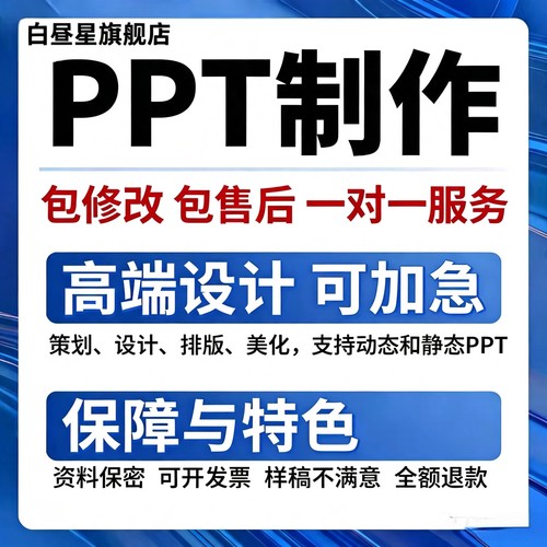 PPT制作定制高端设计静态动态ppt排版美化演讲课件工作总结述职