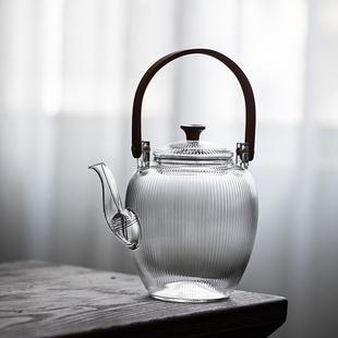 煮茶泡茶壶烧水壶茶水分离单壶玻璃壶家用大容量煮茶器仿宋壶 中式