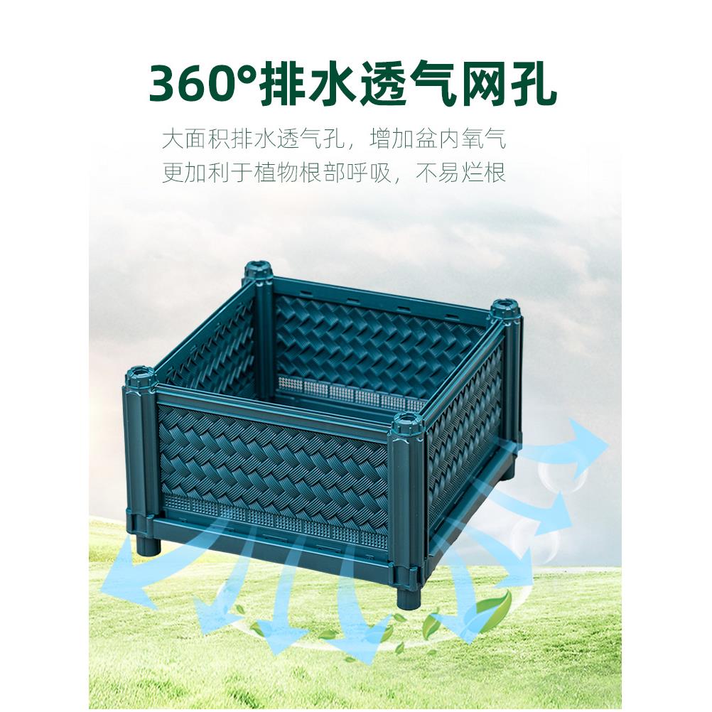 阳台菜园专用种菜盆长方形蔬菜种植箱特大加深天台楼顶大花箱花盆