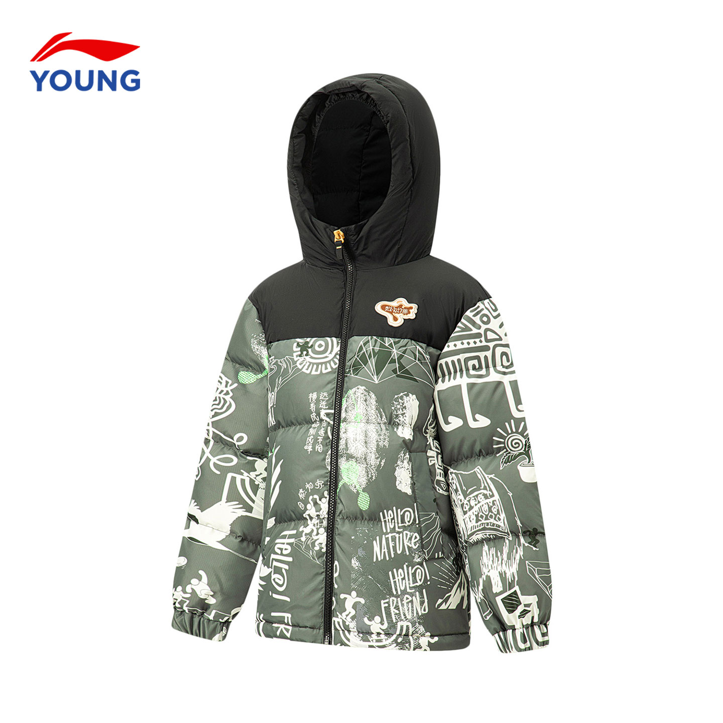 儿童羽绒服外套男童正品李宁
