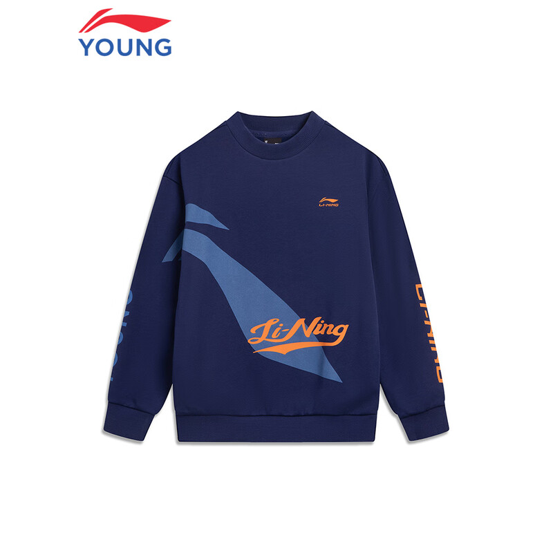 李宁儿童加绒卫衣男童秋冬新款