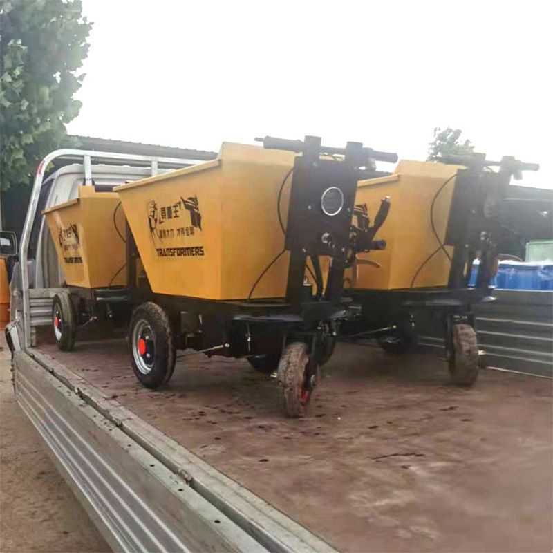 极速工地小推车工地手推三轮车工程自卸翻斗小推车小型电动手推灰