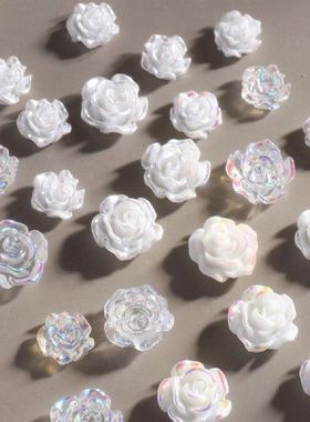 Flower Shape Nail Ornament 3D Effect Long Lasting Resin