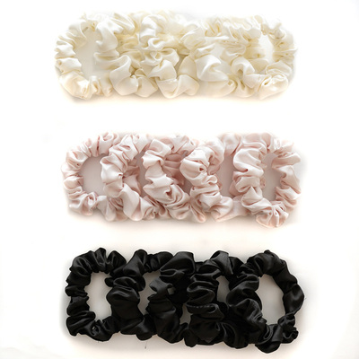 极速5Pcs Silk Scrunchies Set Hair Rope tail Holder Hair Ring