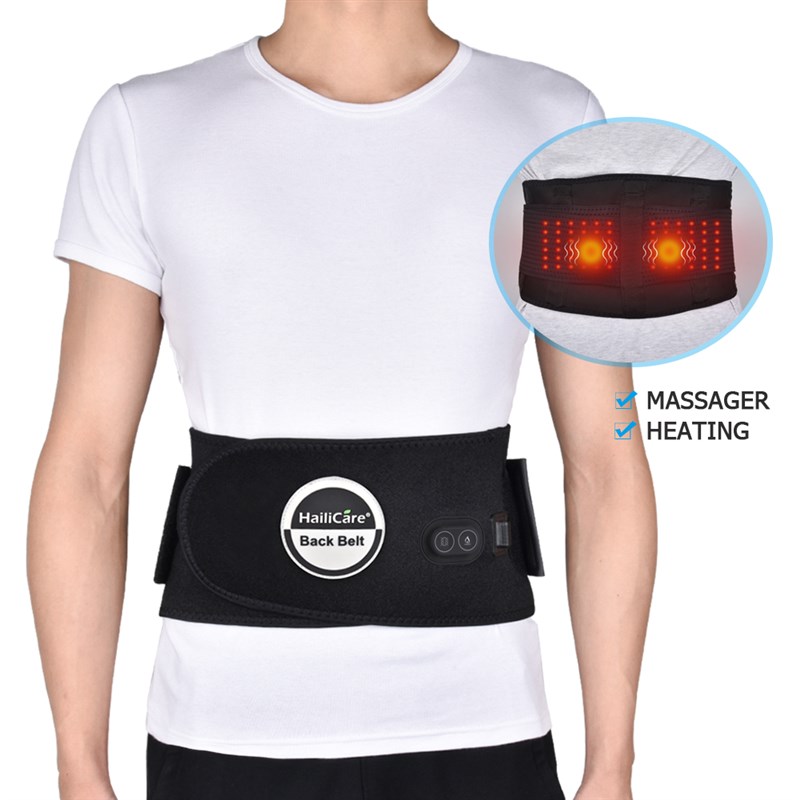 极速PASTSKY Heating Massage Belt Decompression Lumbar Back W