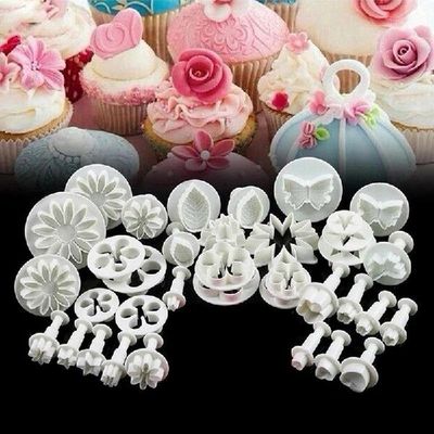 33pcs/set Flower Plastic Fondant Cake Mold Jelly Candy