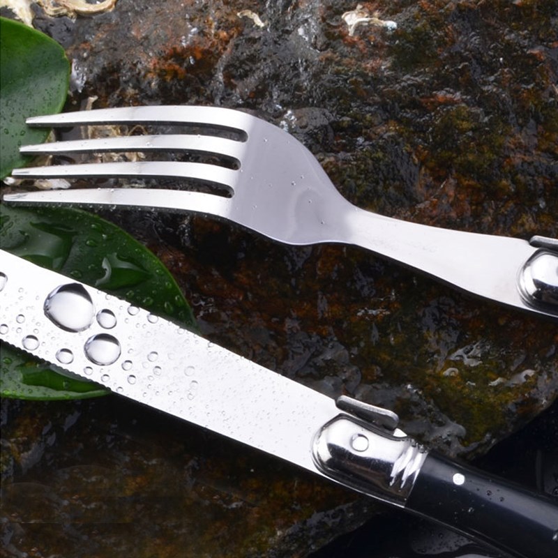 34pcs Laguiole StyleFlatware Set Stainless Steel Dinner k Sa