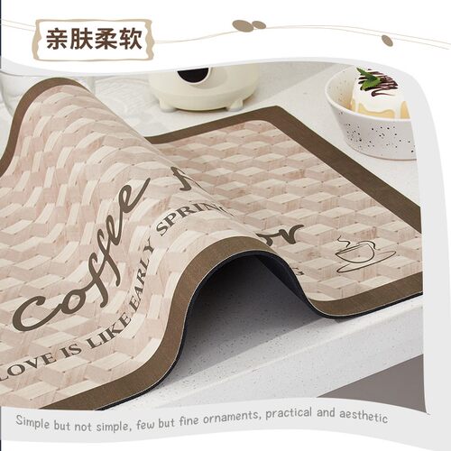 咖啡机吸水凉垫子厨房碗盘吧台沥水垫水杯餐桌台面免洗隔热垫干燥