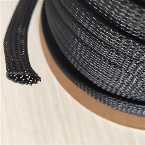 极速阻燃尼龙编织网管PET加密伸缩黑色蛇皮套管电线保护套2mm-100