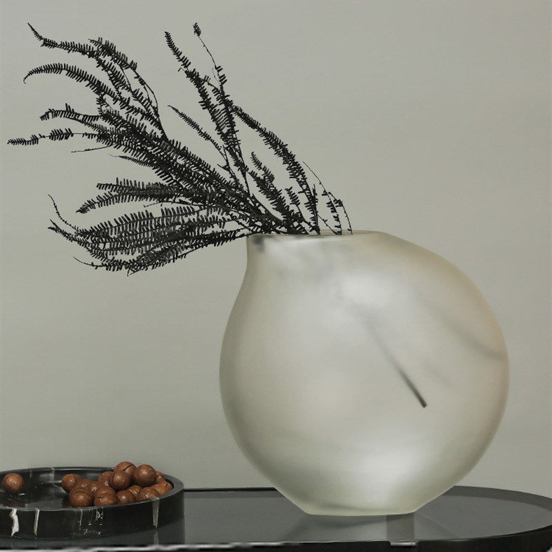 简约新品轻奢几何玻璃花瓶摆件客厅餐厅透明插花瓶器装饰品摆设