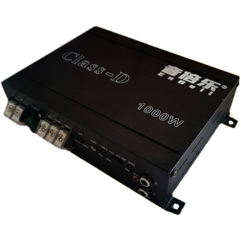 汽车12V大功率车载D类单路功放推双音圈双低音无源低音炮数字功放
