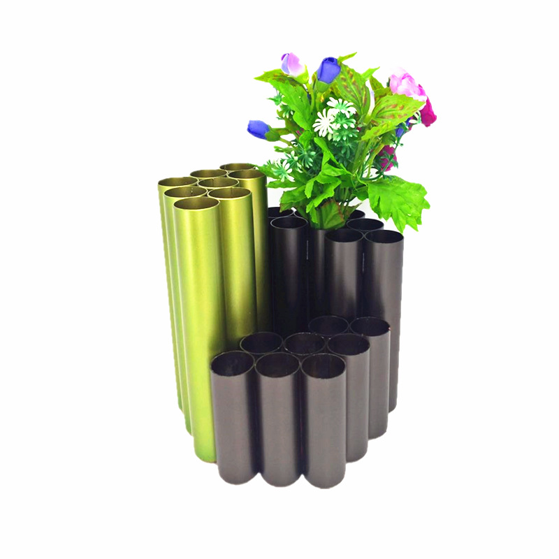 北欧几何造型轻奢金属铁艺试管手作花瓶桌面管道花插装饰件