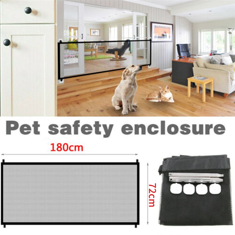 现货速发Pet Gate Sety Protectio et Fdable Str Dog Fe Set