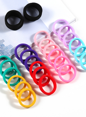 速发黑色头皮力圈筋高弹发耐用加厚绳圈皮筋扎头发简约手链两用