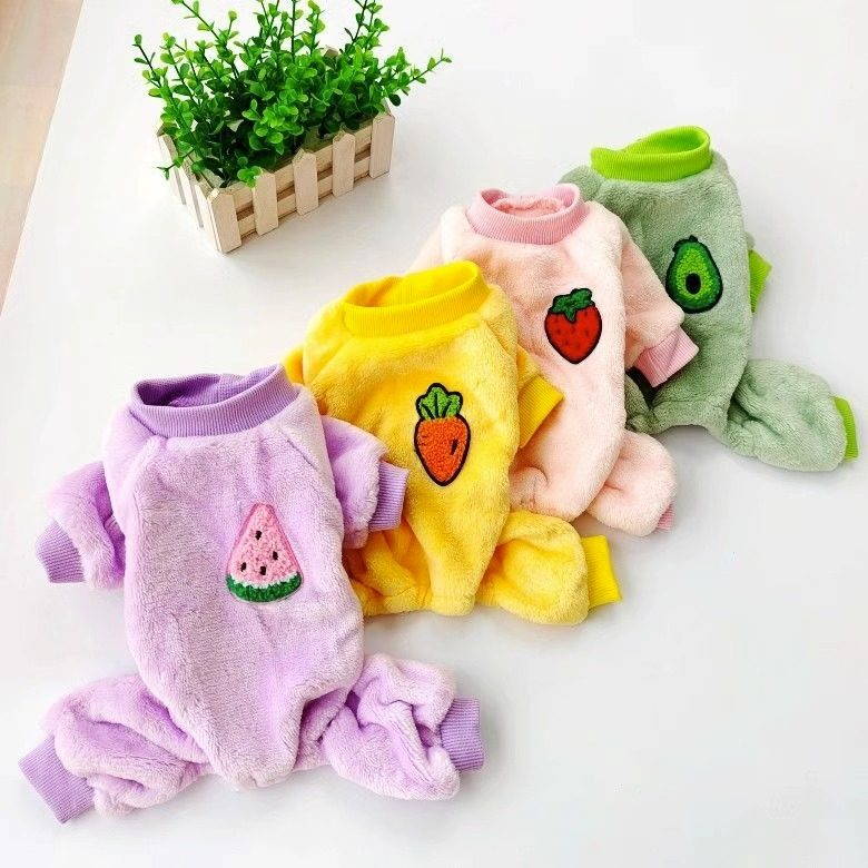 速发衣服秋冬加厚四暖水果绒衣比掉博迪保脚衣猫咪防熊毛