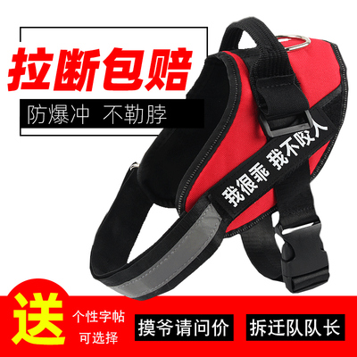 速发胸背带中小型泰耶用品狗大型犬金毛萨摩迪遛中绳狗链子