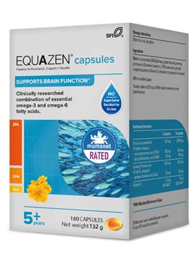 现货 买10包邮 英国 EQUAZEN EYE Q鱼油DHA5岁+儿童学生180粒