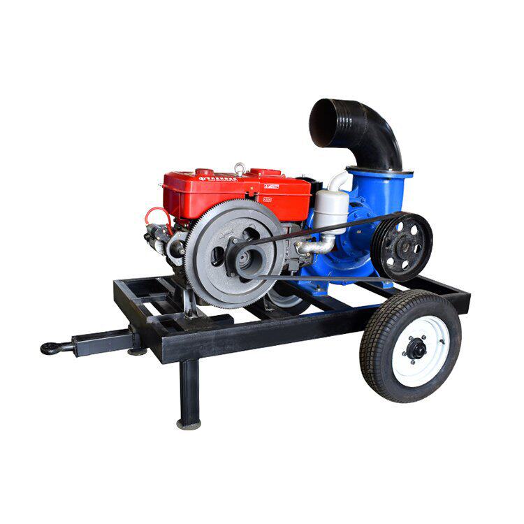 防汛排涝抽水泵 农用双叶轮浇地灌溉泵 10寸大流量柴油机抽水泵