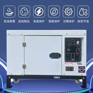 10千瓦220V单三相380V小型家用低噪音 Daiw冰柜式 柴油发电机5