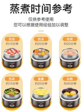 致美生活加热饭盒可插电上班族电热饭菜神器自热便当蒸饭带饭保温