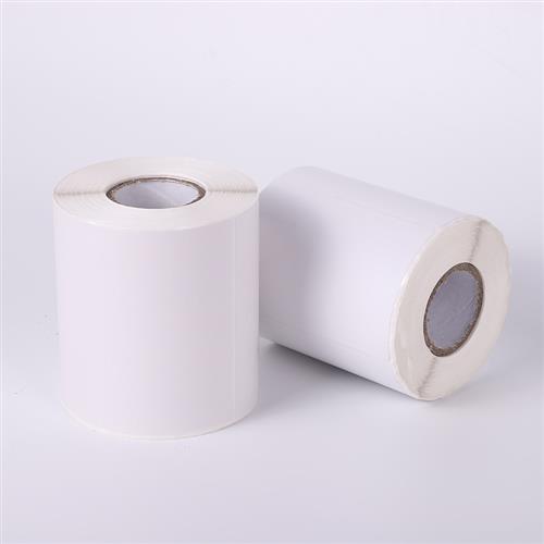 铜版纸32192125三排条码二维码标签纸数字贴不干胶长条外送封口贴