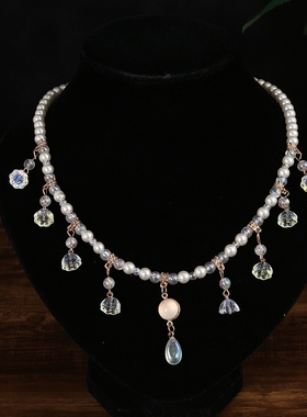 唐风儿童珍珠项链古风项圈汉服旗袍民族风手工复古璎珞