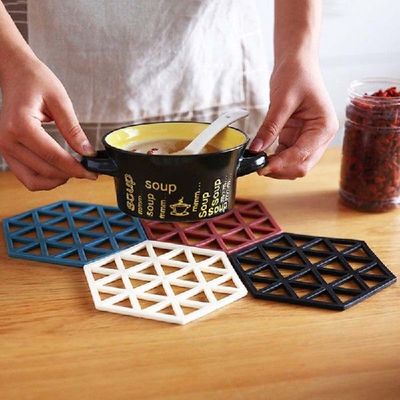 pcs Cup Mats Hollow Out Solid Color Silicone Coaster High