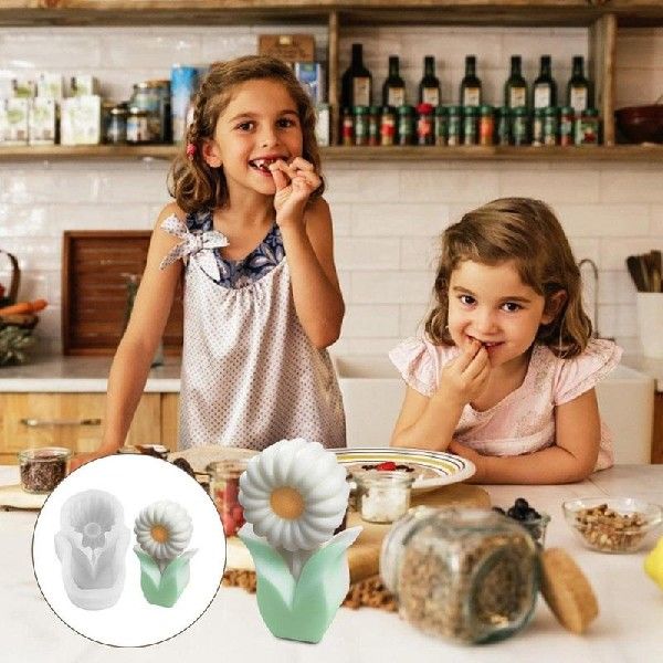 3D Sunflower Silicone Mold Flower Fondant Cake Baking Molds