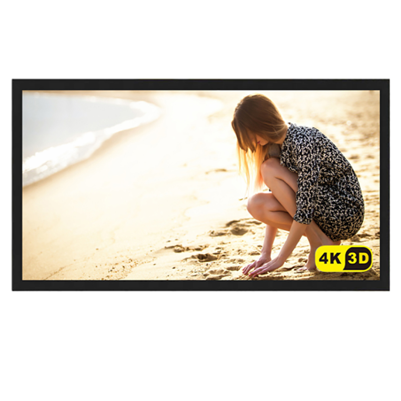 经科JK画框G-W100高清幕软幕100/120打孔透声16比9壁挂家用投影幕